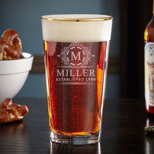 Laser Engraved Pint Glasses Custom