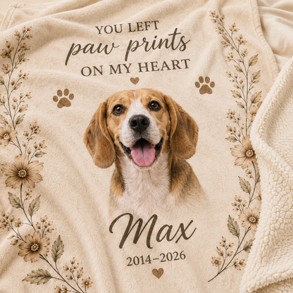 Custom Photo Dog Memories Blanket | Personalized Dog Lovers Gifts | Gift For Dog Lovers TOM99