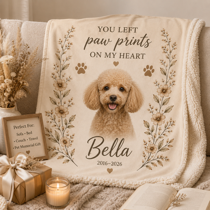 Custom Photo Dog Memories Blanket | Personalized Dog Lovers Gifts | Gift For Dog Lovers TOM99