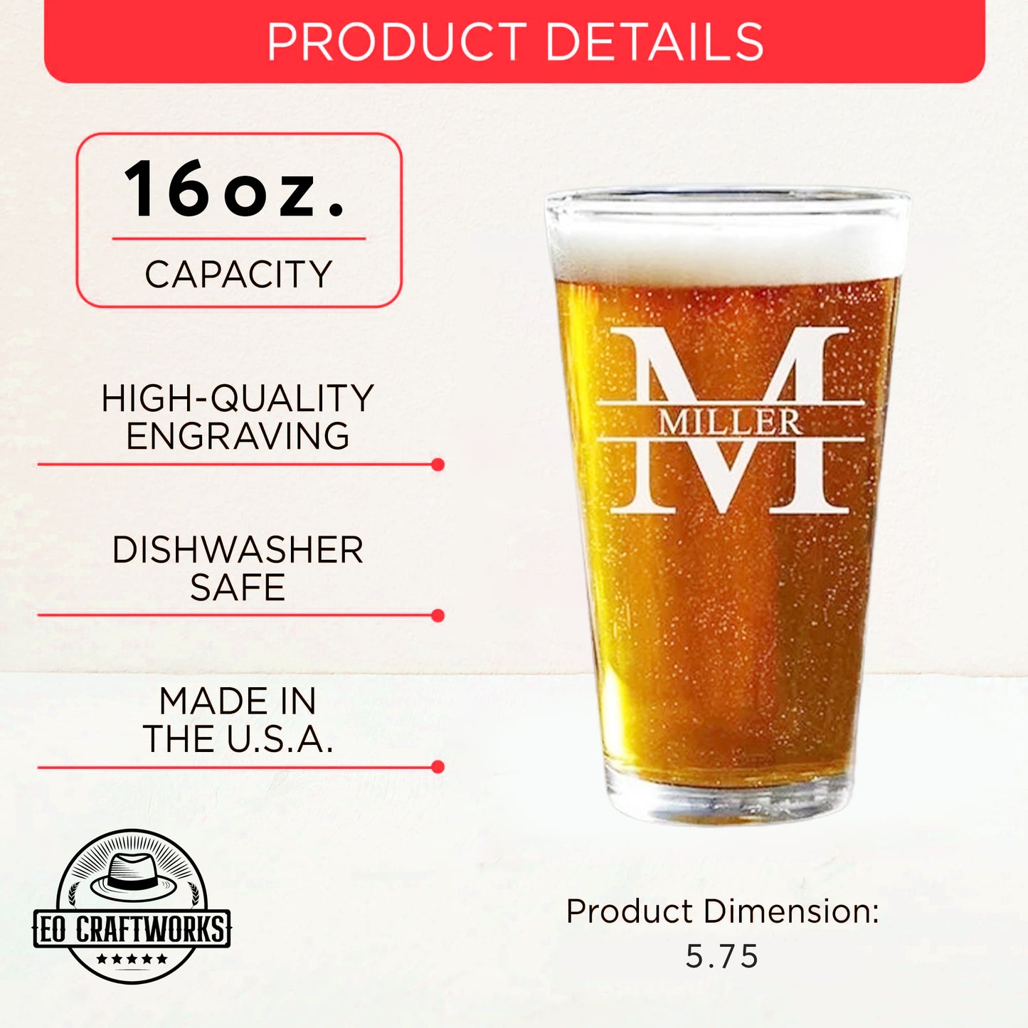 Personalised Groomsman Pint Glass | Gift for Best Man | Groomsman Gift | Best Man Beer Glass