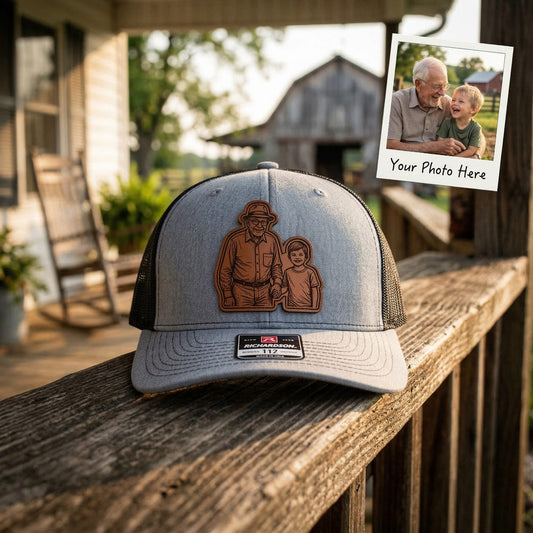 Custom Photo Grandpa Trucker Hat | Grandpa Hat | Father's Day Gift For Grandpa From Grandkids