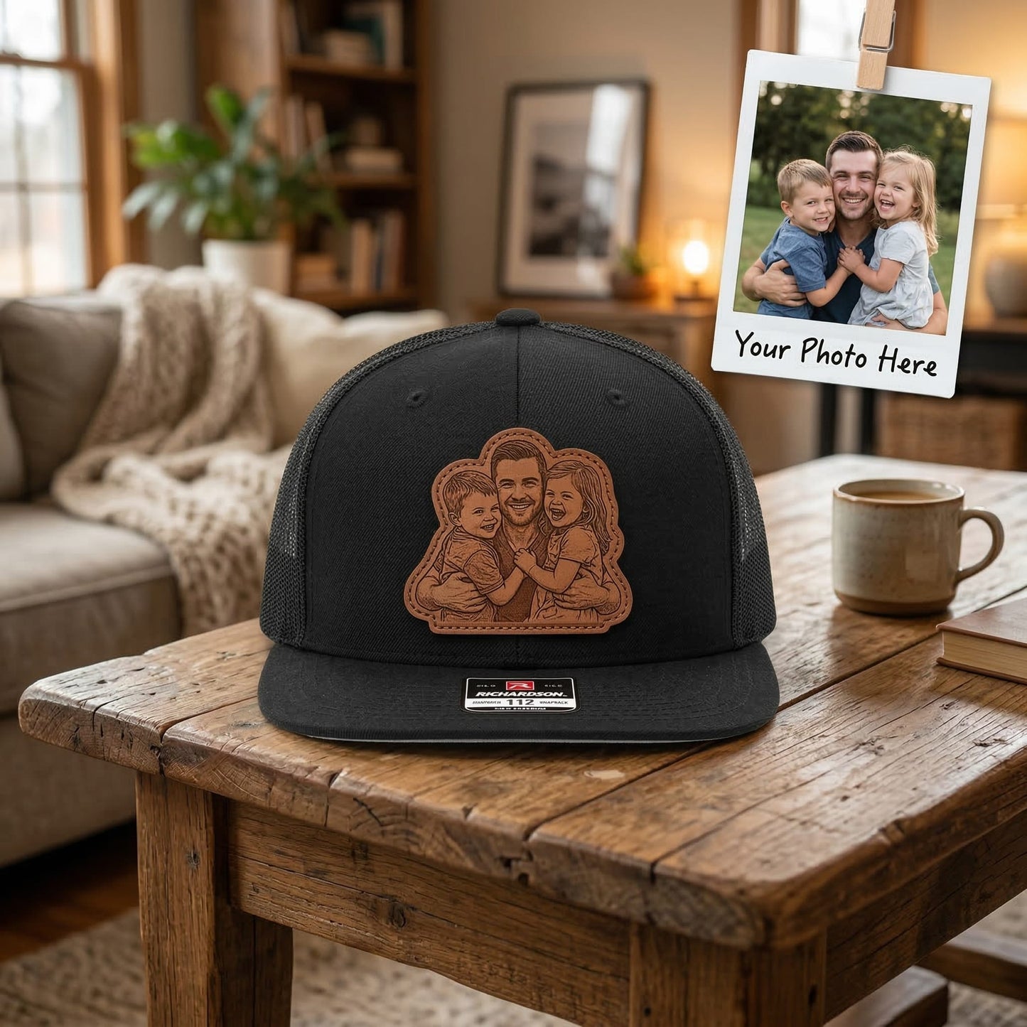 Personalized Father's Day Trucker Hat With Photo | Custom Dad Hat | Father's Day Gift | Gift For Dad | Dad Gift
