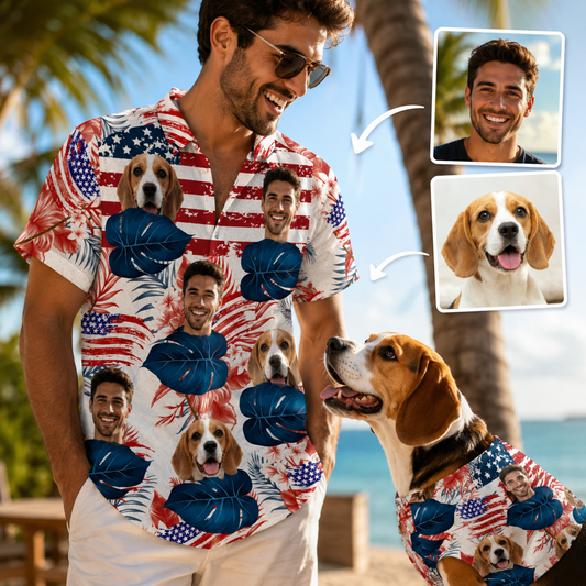 Custom Photo Dog Hawaiian Shirt, Personalized Hawaiian Shirt, Dog Lover Vacation Gift For Dog