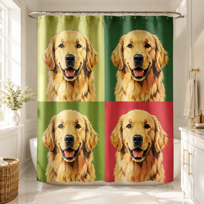 Custom Photo Dog Shower Curtain | Gift For Dog Lovers