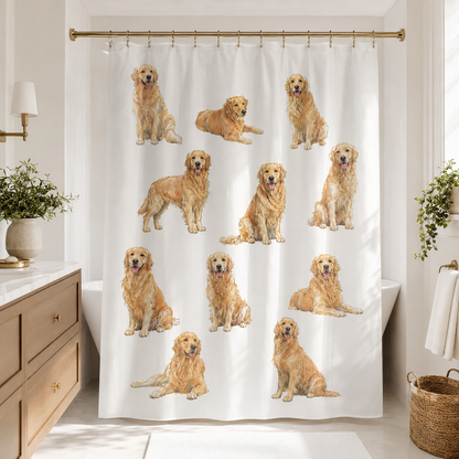 Custom Photo Dog Shower Curtain | Gift For Dog Lovers