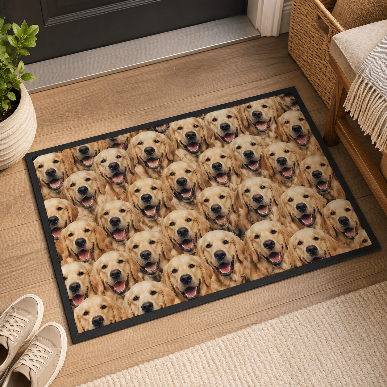 Custom Photo Dog Face Doormat | Photo Pet Doormat | Gift For Dog Lovers
