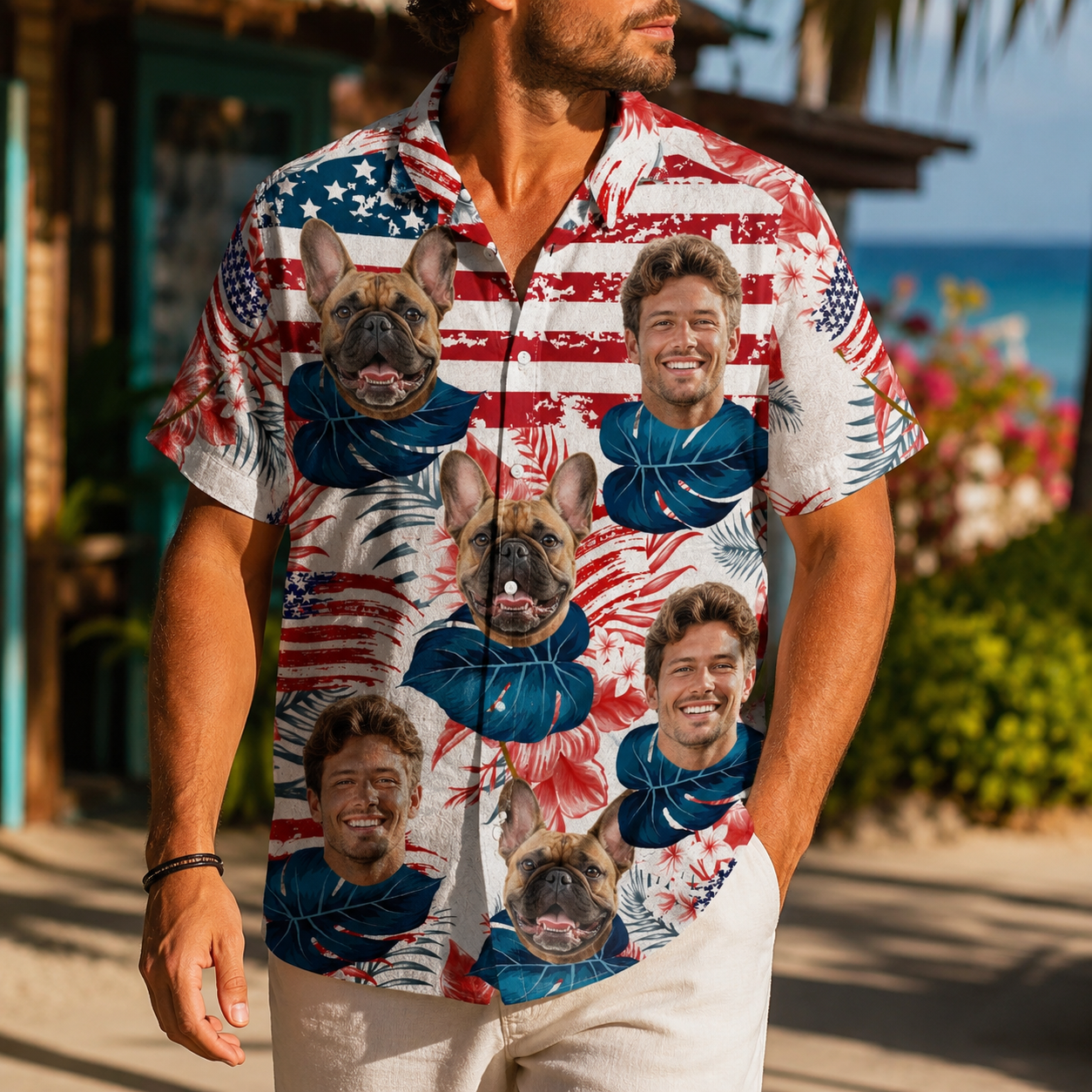 Custom Photo Dog Hawaiian Shirt, Personalized Hawaiian Shirt, Dog Lover Vacation Gift For Dog