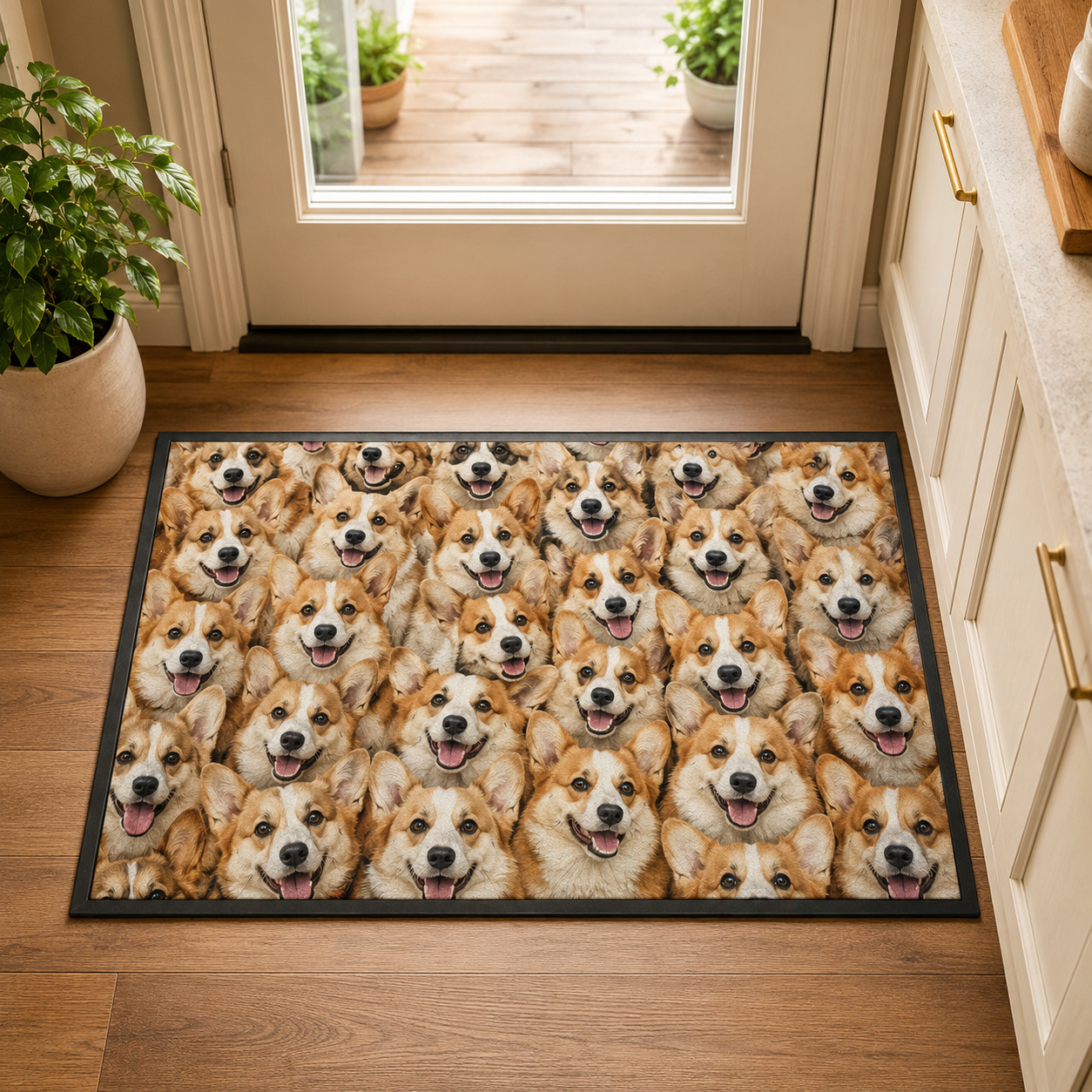 Custom Photo Dog Face Doormat | Photo Pet Doormat | Gift For Dog Lovers