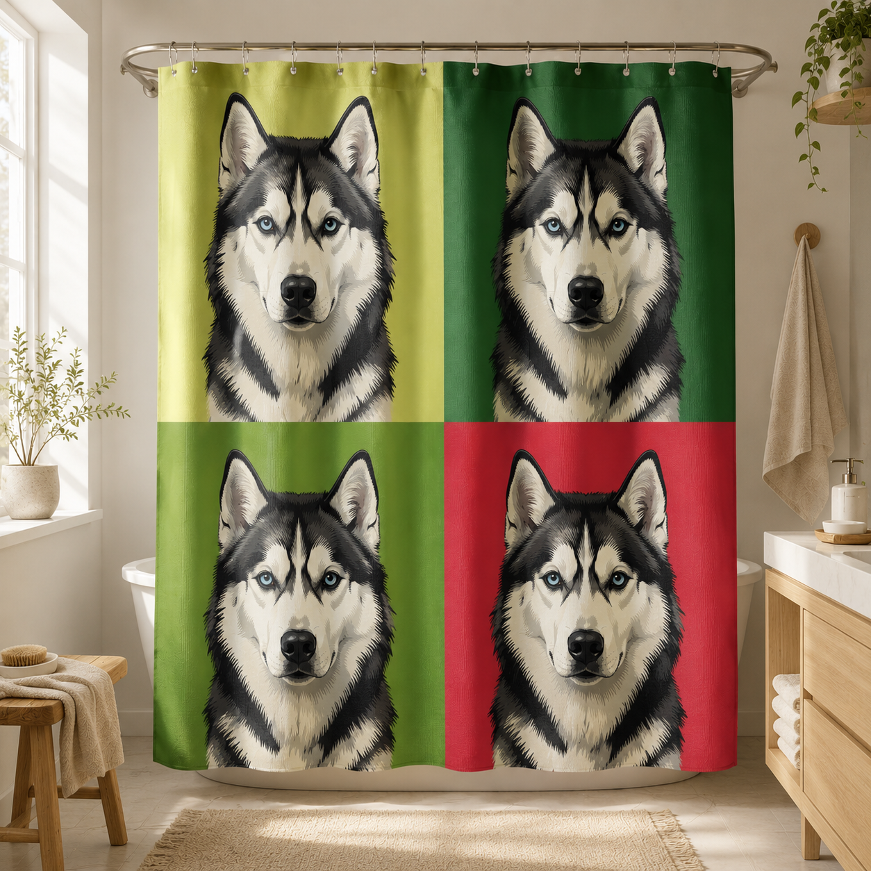 Custom Photo Dog Shower Curtain | Gift For Dog Lovers