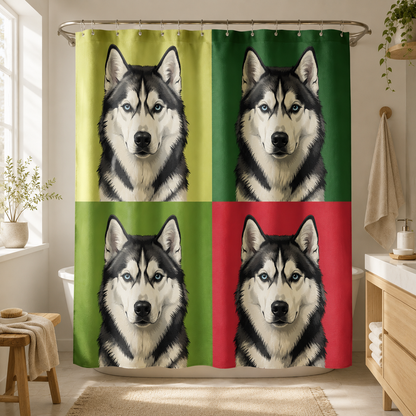 Custom Photo Dog Shower Curtain | Gift For Dog Lovers