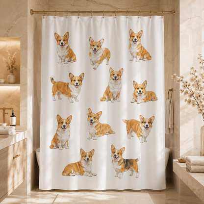 Custom Photo Dog Shower Curtain | Gift For Dog Lovers