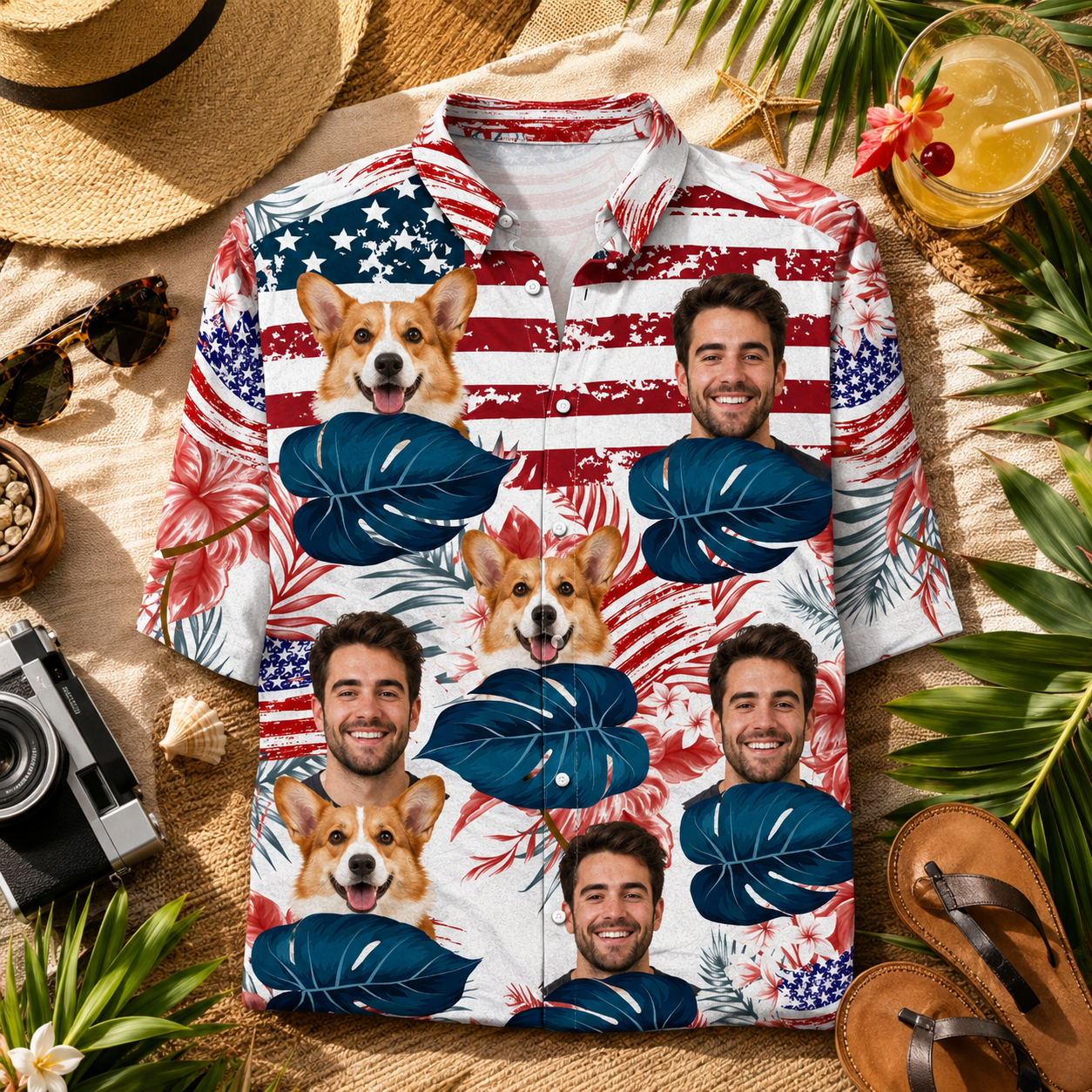 Custom Photo Dog Hawaiian Shirt, Personalized Hawaiian Shirt, Dog Lover Vacation Gift For Dog