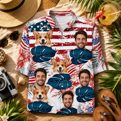 Custom Photo Dog Hawaiian Shirt, Personalized Hawaiian Shirt, Dog Lover Vacation Gift For Dog