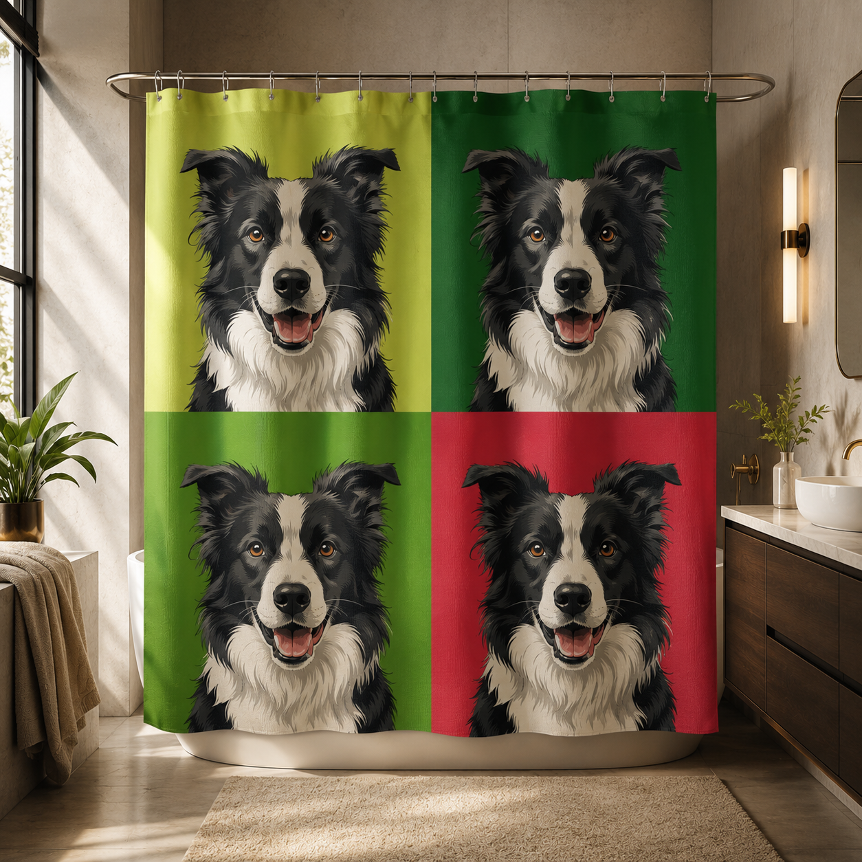 Custom Photo Dog Shower Curtain | Gift For Dog Lovers