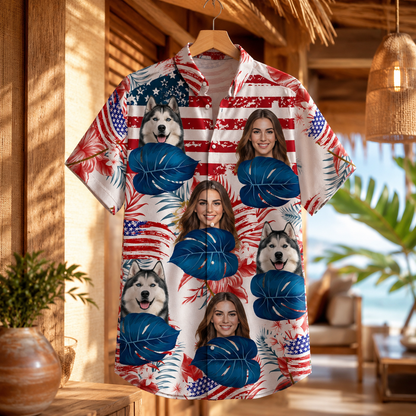 Custom Photo Dog Hawaiian Shirt, Personalized Hawaiian Shirt, Dog Lover Vacation Gift For Dog