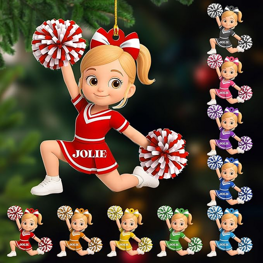 Custom Cheerleaders Style 16 Christmas Ornament