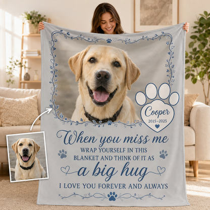 Custom Photo Dog Memories Blanket | Personalized Dog Lovers Gifts | Gift For Dog Lovers TOM99