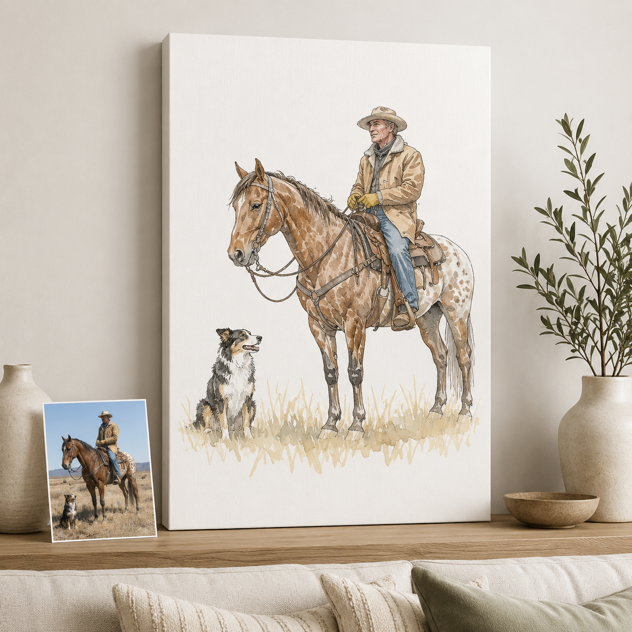 Custom Photo True Horse Wall Art Canvas | Personalized Horse Photo Canvas | Gift For Horse Lovers TOM99