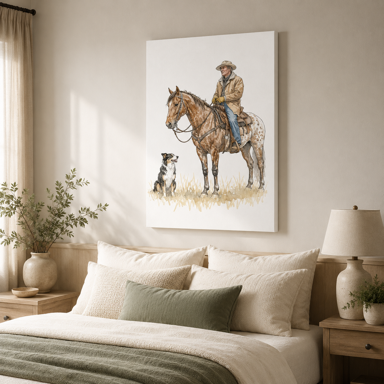 Custom Photo True Horse Wall Art Canvas | Personalized Horse Photo Canvas | Gift For Horse Lovers TOM99