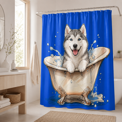 Custom Photo Dog Shower Curtain | Gift For Dog Lovers