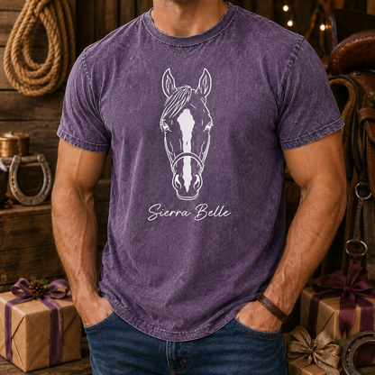 Custom Photo Horse Wash T-Shirt | Personalized Horse Lover Shirt | Gift For Horse Lovers TOM99
