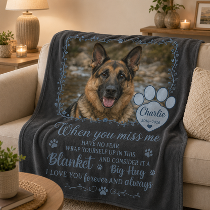 Custom Photo Dog Memories Blanket | Personalized Dog Lovers Gifts | Gift For Dog Lovers TOM99