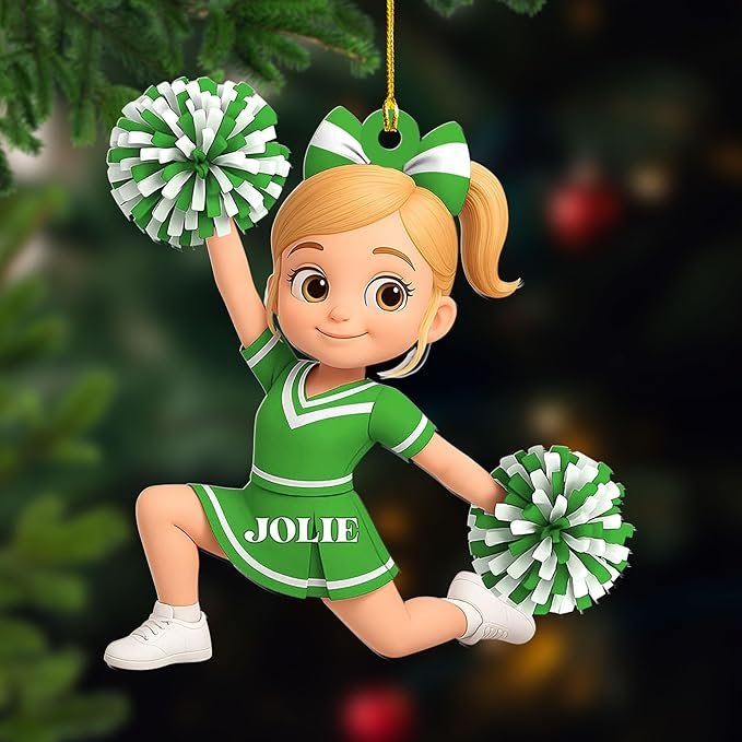 Custom Cheerleaders Style 16 Christmas Ornament