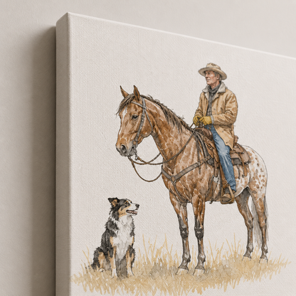 Custom Photo True Horse Wall Art Canvas | Personalized Horse Photo Canvas | Gift For Horse Lovers TOM99