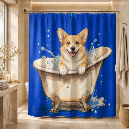 Custom Photo Dog Shower Curtain | Gift For Dog Lovers