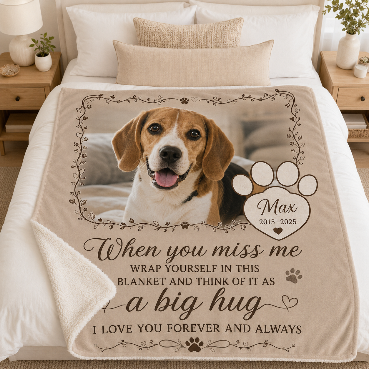 Custom Photo Dog Memories Blanket | Personalized Dog Lovers Gifts | Gift For Dog Lovers TOM99