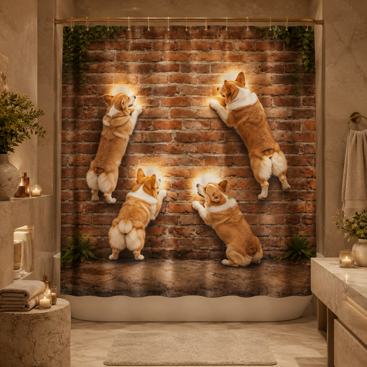 Custom Photo Dog Shower Curtain | Gift For Dog Lovers