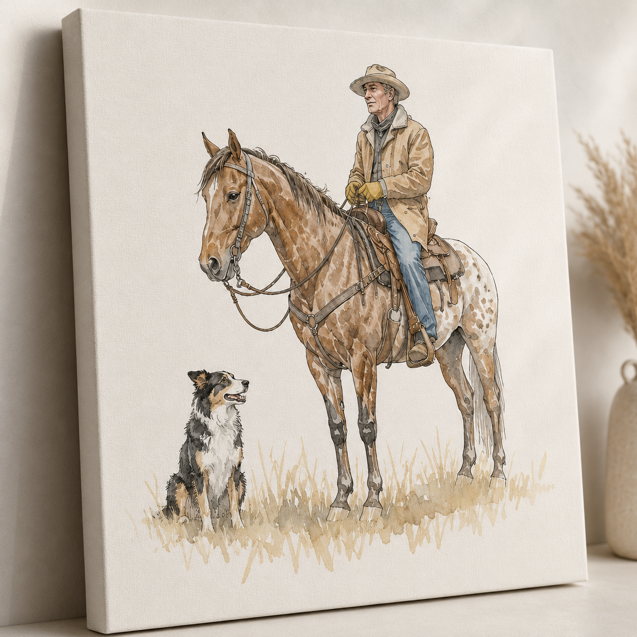 Custom Photo True Horse Wall Art Canvas | Personalized Horse Photo Canvas | Gift For Horse Lovers TOM99