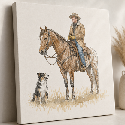 Custom Photo True Horse Wall Art Canvas | Personalized Horse Photo Canvas | Gift For Horse Lovers TOM99