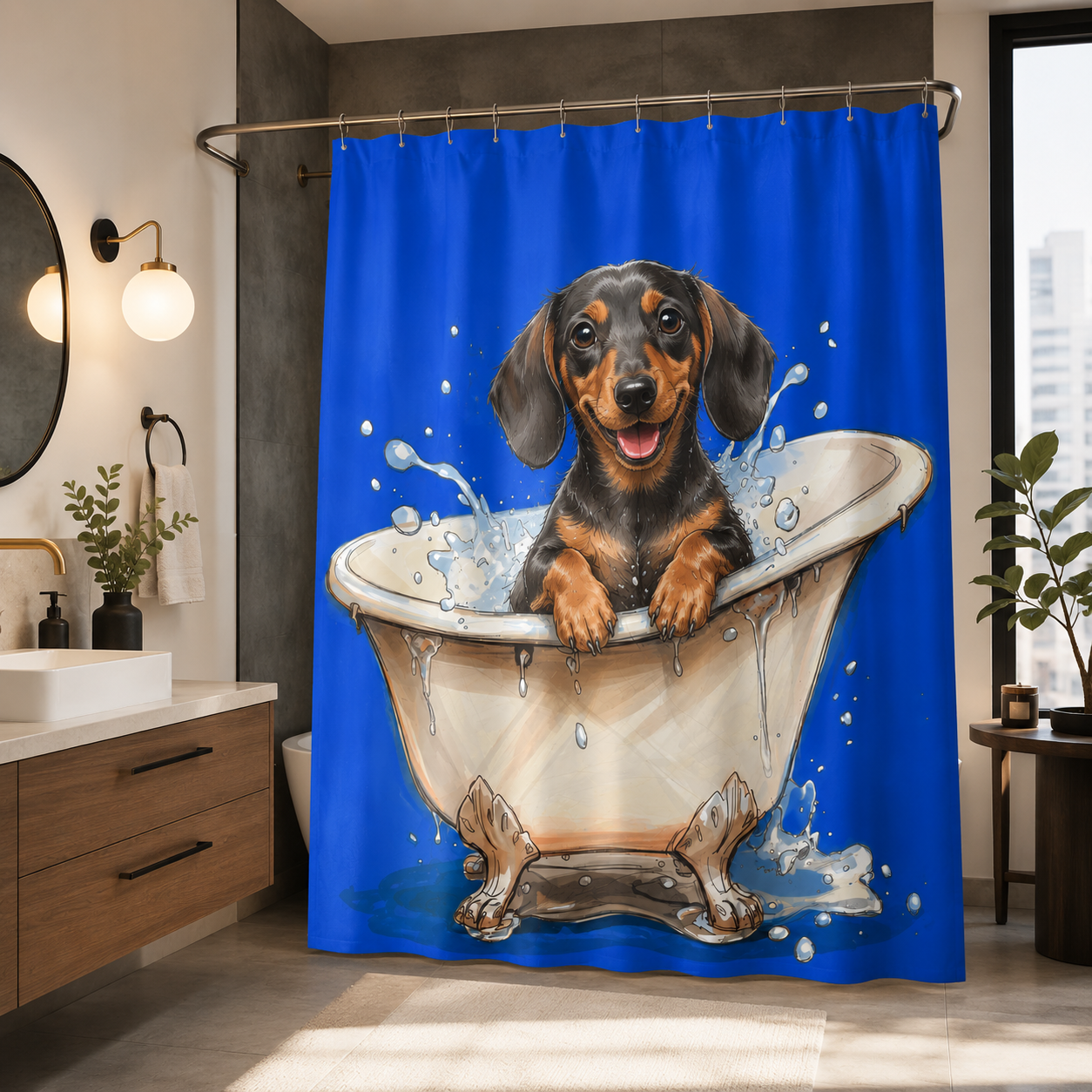 Custom Photo Dog Shower Curtain | Gift For Dog Lovers