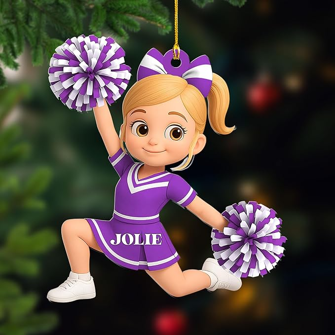 Custom Cheerleaders Style 16 Christmas Ornament