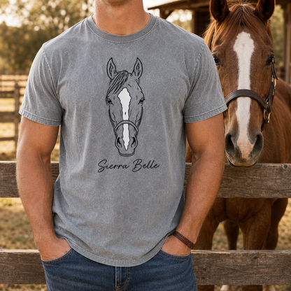 Custom Photo Horse Wash T-Shirt | Personalized Horse Lover Shirt | Gift For Horse Lovers TOM99