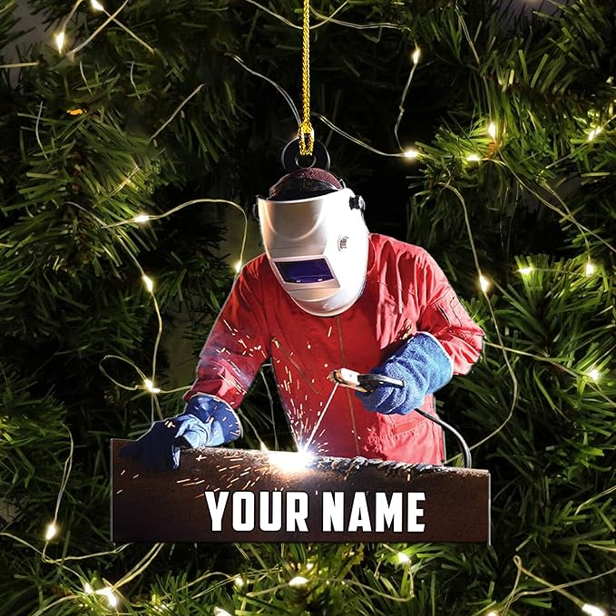 Custom Welder Welding Style 12 Christmas Ornament