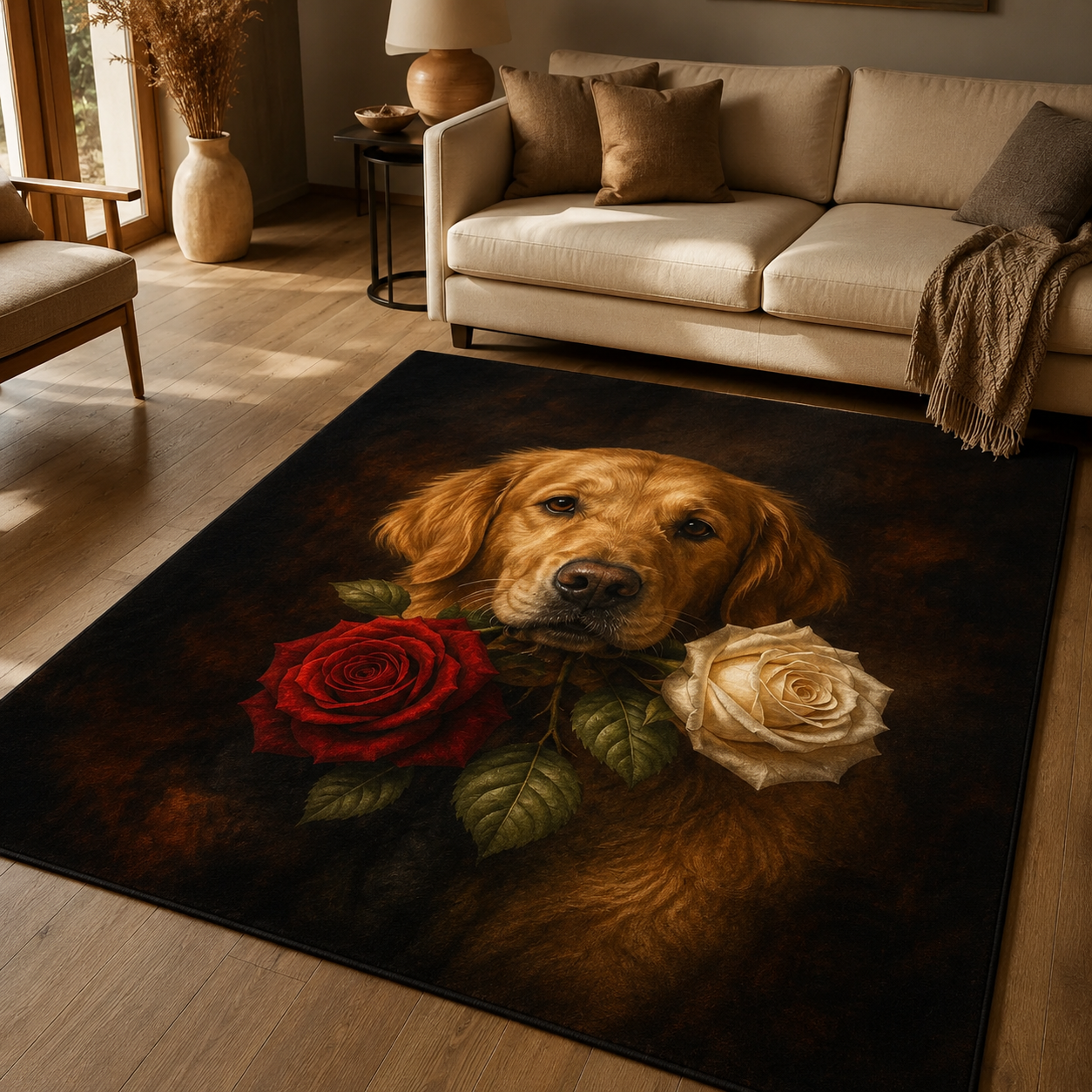 Custom Photo Dog Area Rug | Gift For Dog Lovers