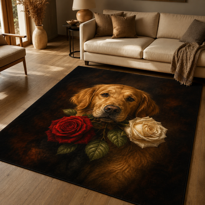 Custom Photo Dog Area Rug | Gift For Dog Lovers