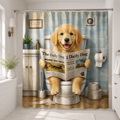 Custom Photo Dog Shower Curtain | Gift For Dog Lovers