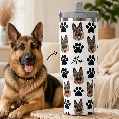Custom Photo Dog 30oz Tumbler | Gift For Dog Lovers | Pet Lover Gifts TOM99