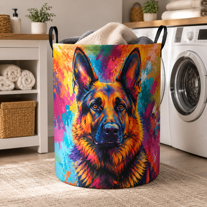 Custom Photo Dog Laundry Basket | Gift For Dog Lovers | Dog Bathroom Decor
