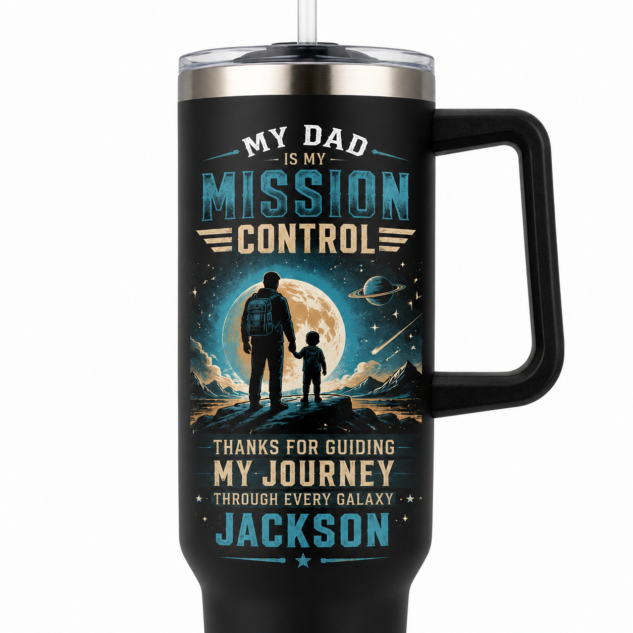 Custom My Dad 40oz Tumbler, Personalized Dad Tumbler, Father’s Day Gift TOM99