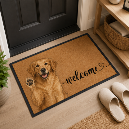 Custom Photo Dog Doormat | Photo Pet Doormat | Gift For Dog Lovers