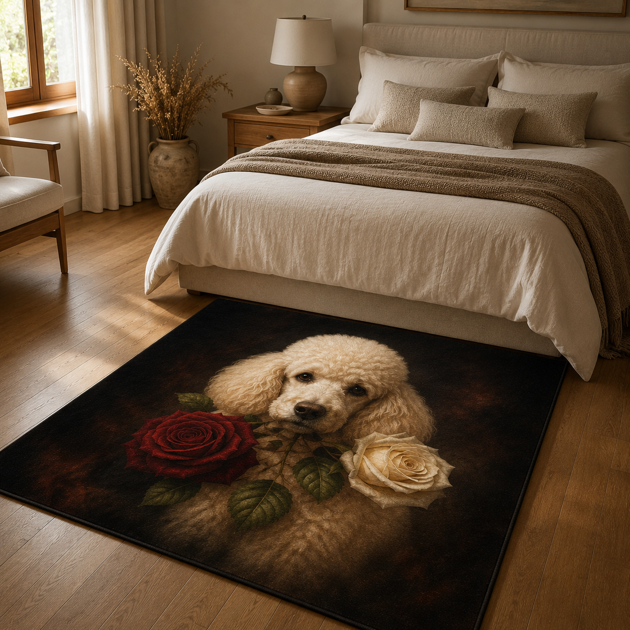 Custom Photo Dog Area Rug | Gift For Dog Lovers