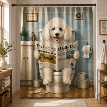 Custom Photo Dog Shower Curtain | Gift For Dog Lovers