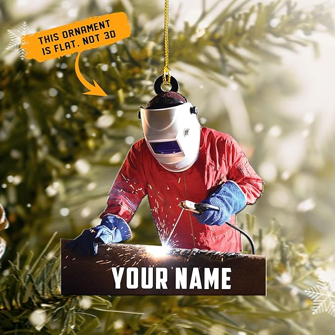 Custom Welder Welding Style 12 Christmas Ornament