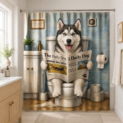 Custom Photo Dog Shower Curtain | Gift For Dog Lovers