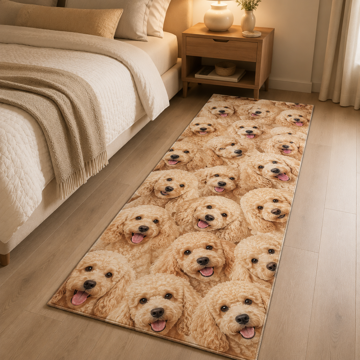 Custom Photo Dog Face Runner Rug | Pet Hallway Runner Carpet | Gift For Dog Lovers