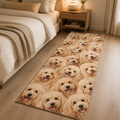 Custom Photo Dog Face Runner Rug | Pet Hallway Runner Carpet | Gift For Dog Lovers